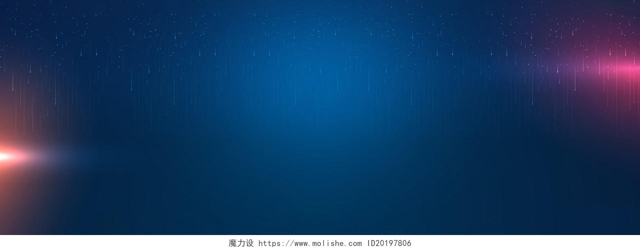 科技粒子蓝色科技唯美星空海报banner背景图